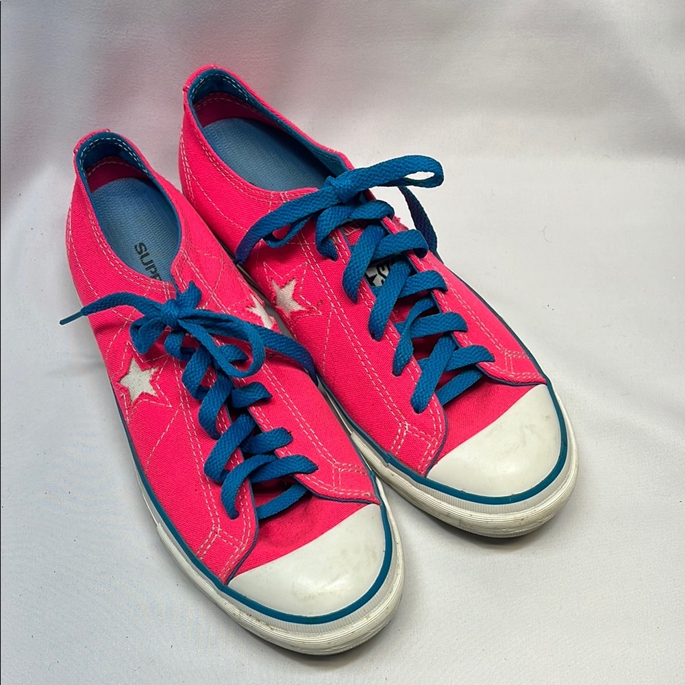 Converse One Star Superfeet Pink and Blue Canvas Sneakers